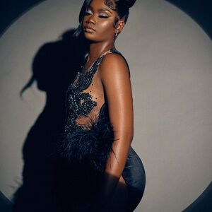 Custom black velvet dress size medium 4-6 us size